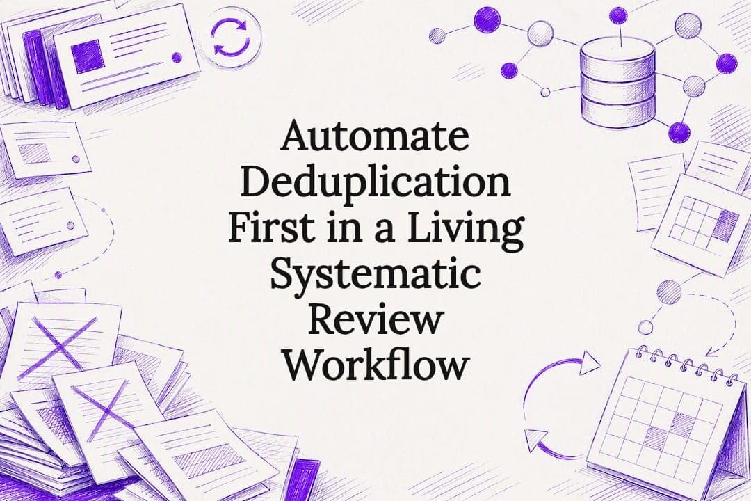 Automate Deduplication First in a Living Systematic Review Workflow