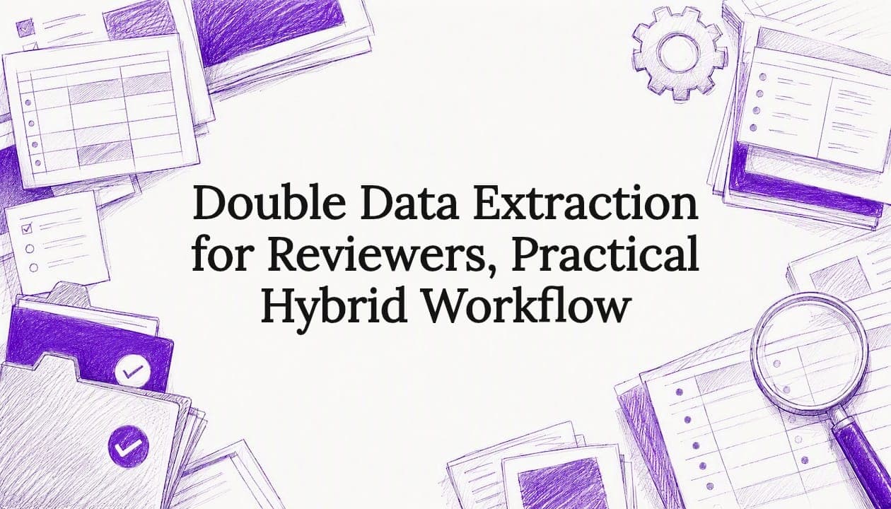 Double Data Extraction for Reviewers, Practical Hybrid Workflow