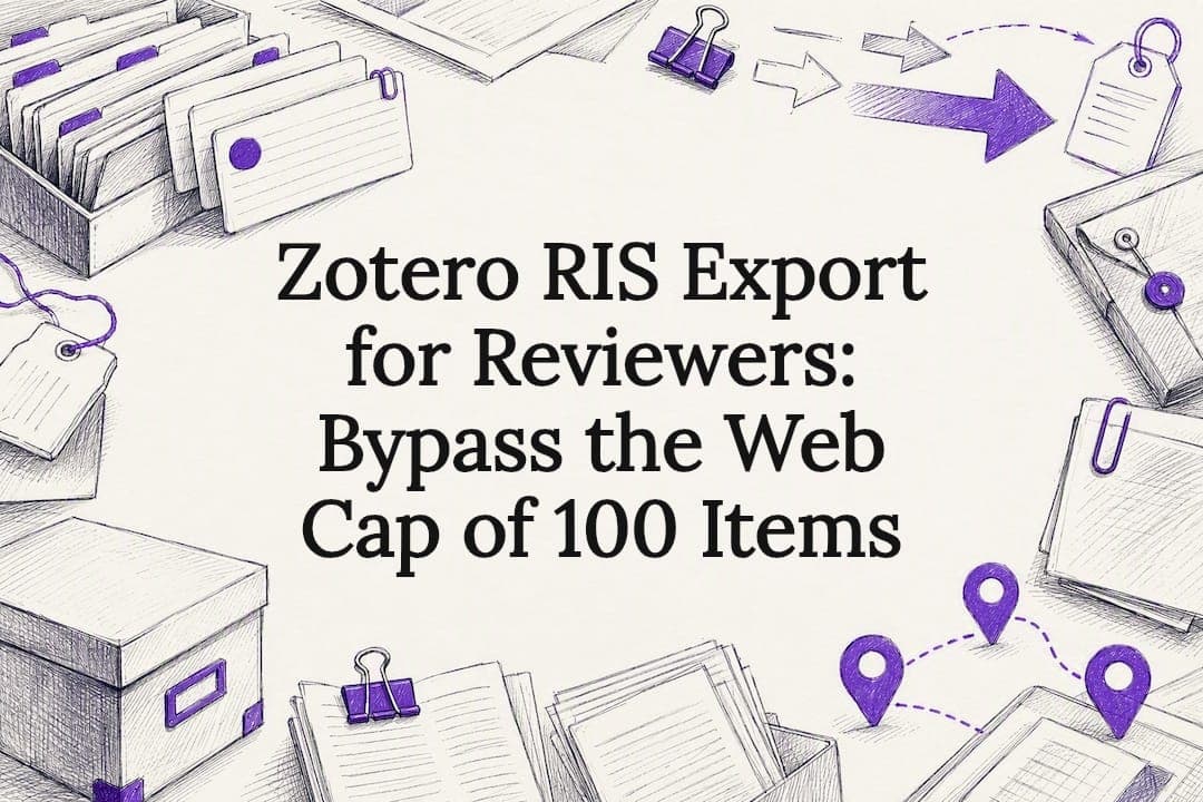 Zotero RIS Export for Reviewers: Bypass the Web Cap of 100 Items