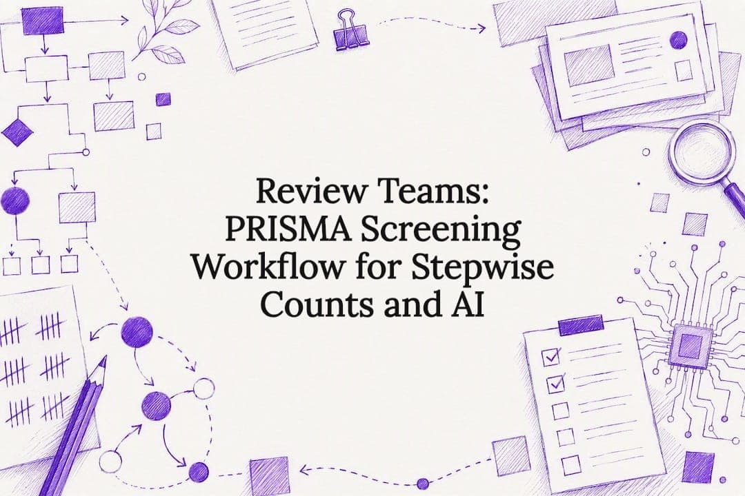 Review Teams: PRISMA Screening Workflow for Stepwise Counts and AI