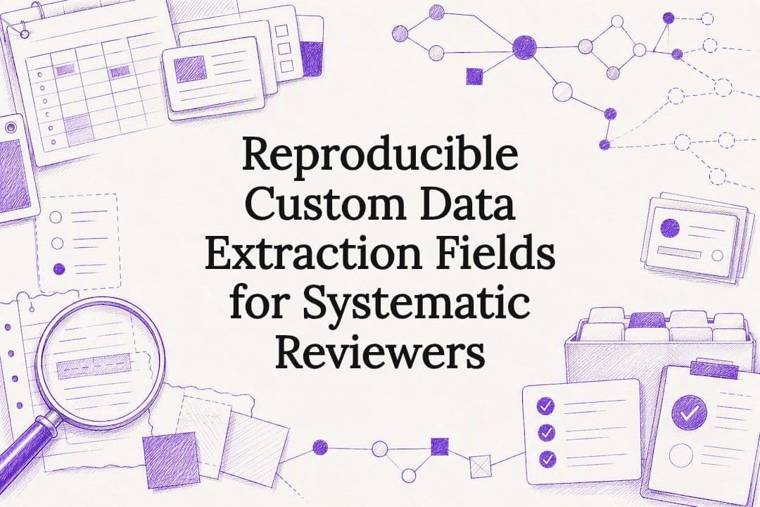 Reproducible Custom Data Extraction Fields for Systematic Reviewers