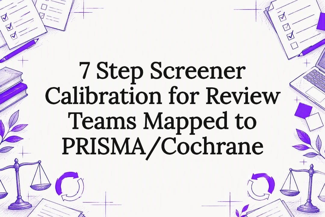 7 Step Screener Calibration for Review Teams Mapped to PRISMA/Cochrane