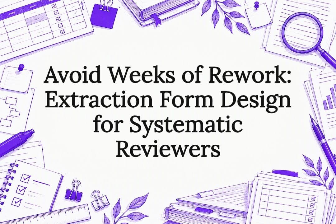 Avoid Weeks of Rework: Extraction Form Design for Systematic Reviewers