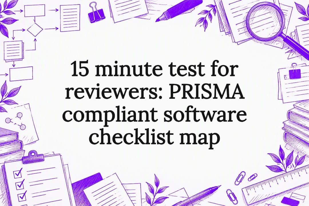 15 minute test for reviewers: PRISMA compliant software checklist map
