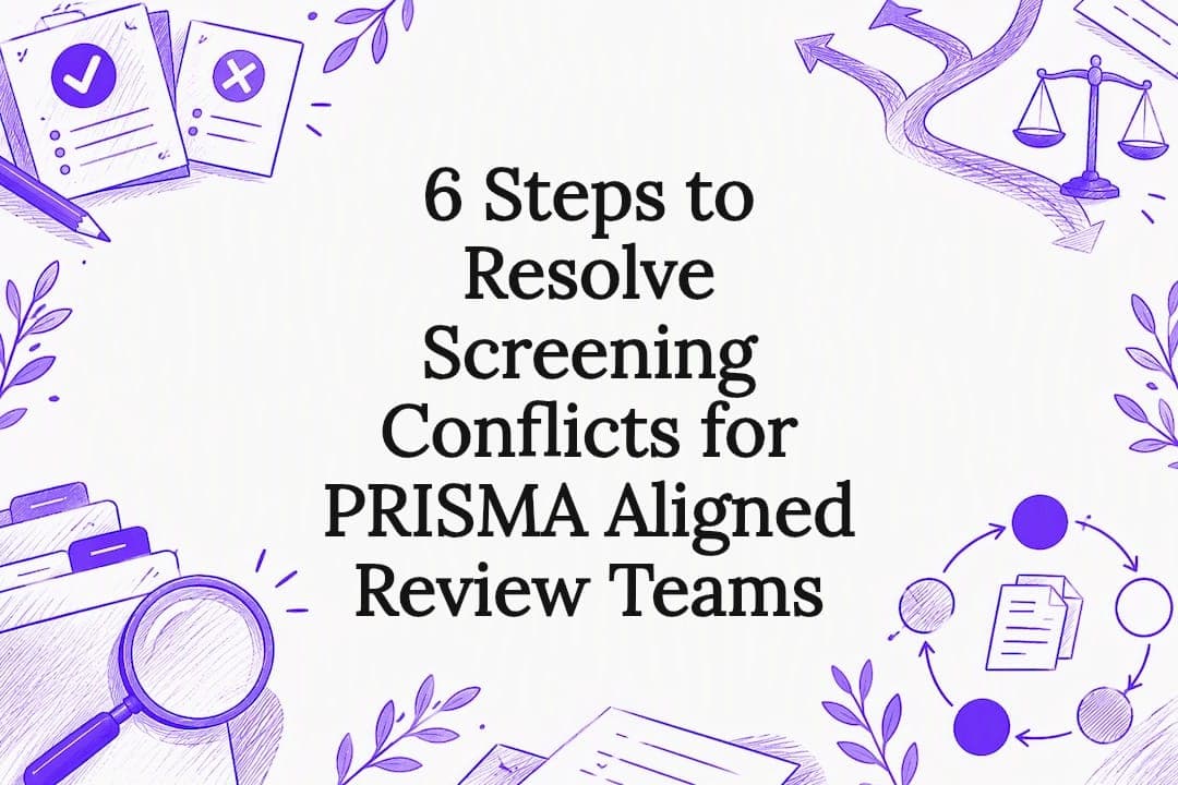 6 Steps to Resolve Screening Conflicts for PRISMA Aligned Review Teams
