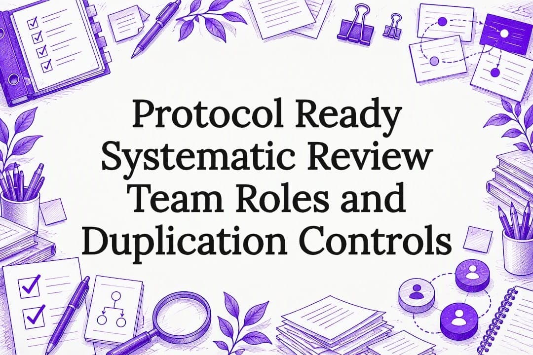 Protocol Ready Systematic Review Team Roles and Duplication Controls