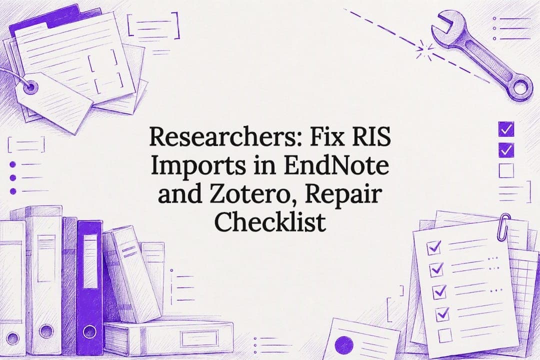 Researchers: Fix RIS Imports in EndNote and Zotero, Repair Checklist
